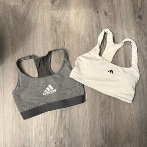 Bundle of 2 Adidas Sports Bras Gray and White Size XS